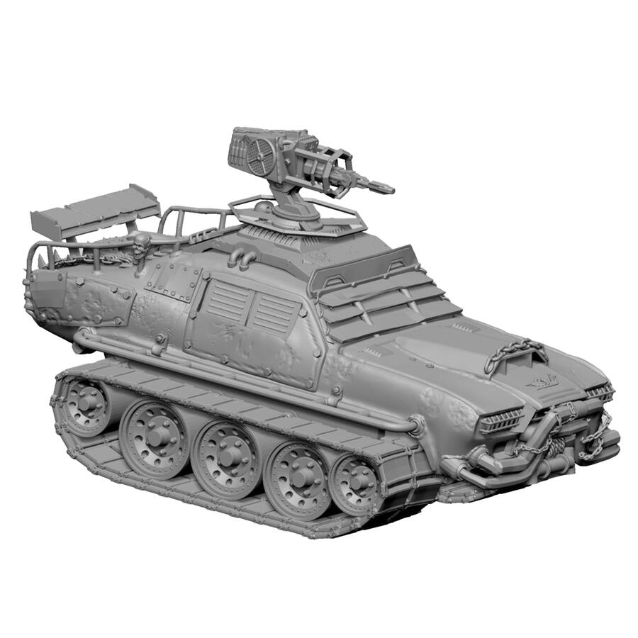 Post-apocalyptic car high poly model