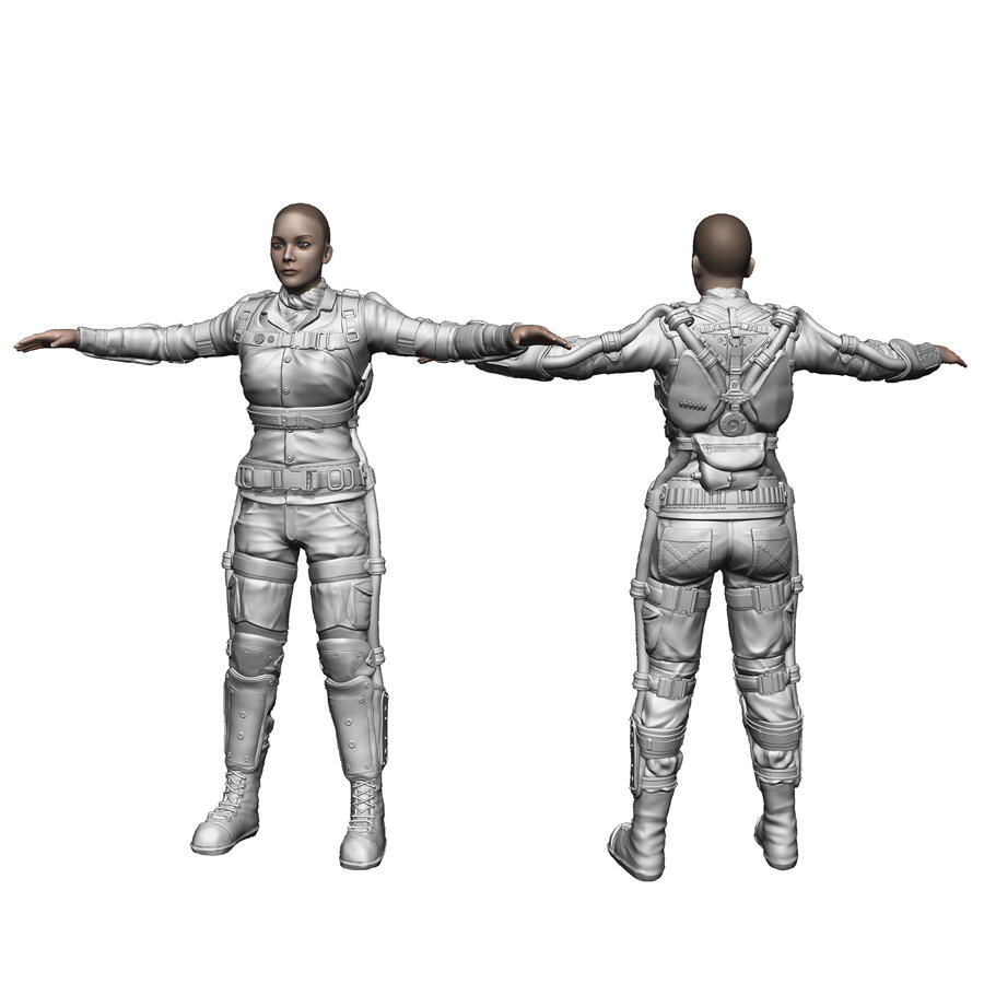 Post-apocalyptic model high poly model